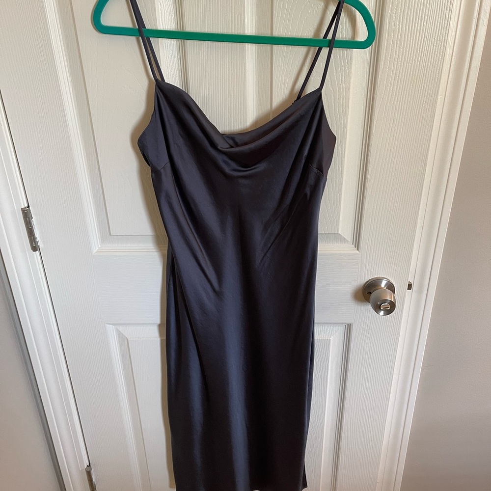 Elegant Grey Slip Dress